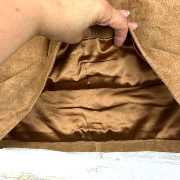 Blank NYC by Free People Women’s 26 Pecan Suede Leather Boho Mini Skirt NEW - Picture 6 of 7